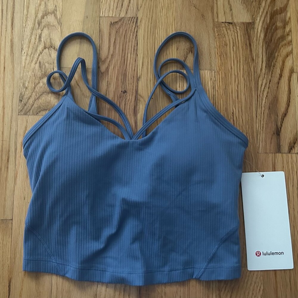NWT lululemon strappy ribbed align tank oasb Size 2